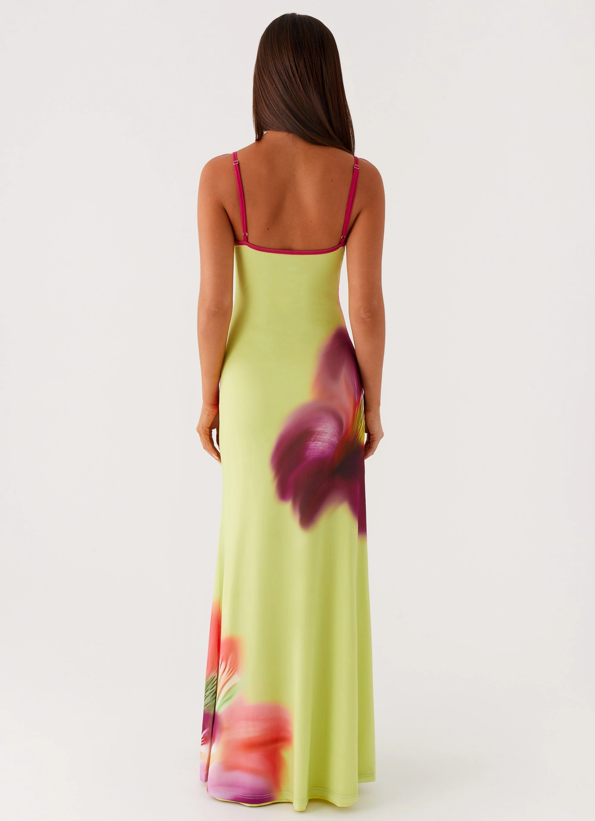 Easy Comfort Look Slim-fit Everett Maxi Dress - Green Tropical