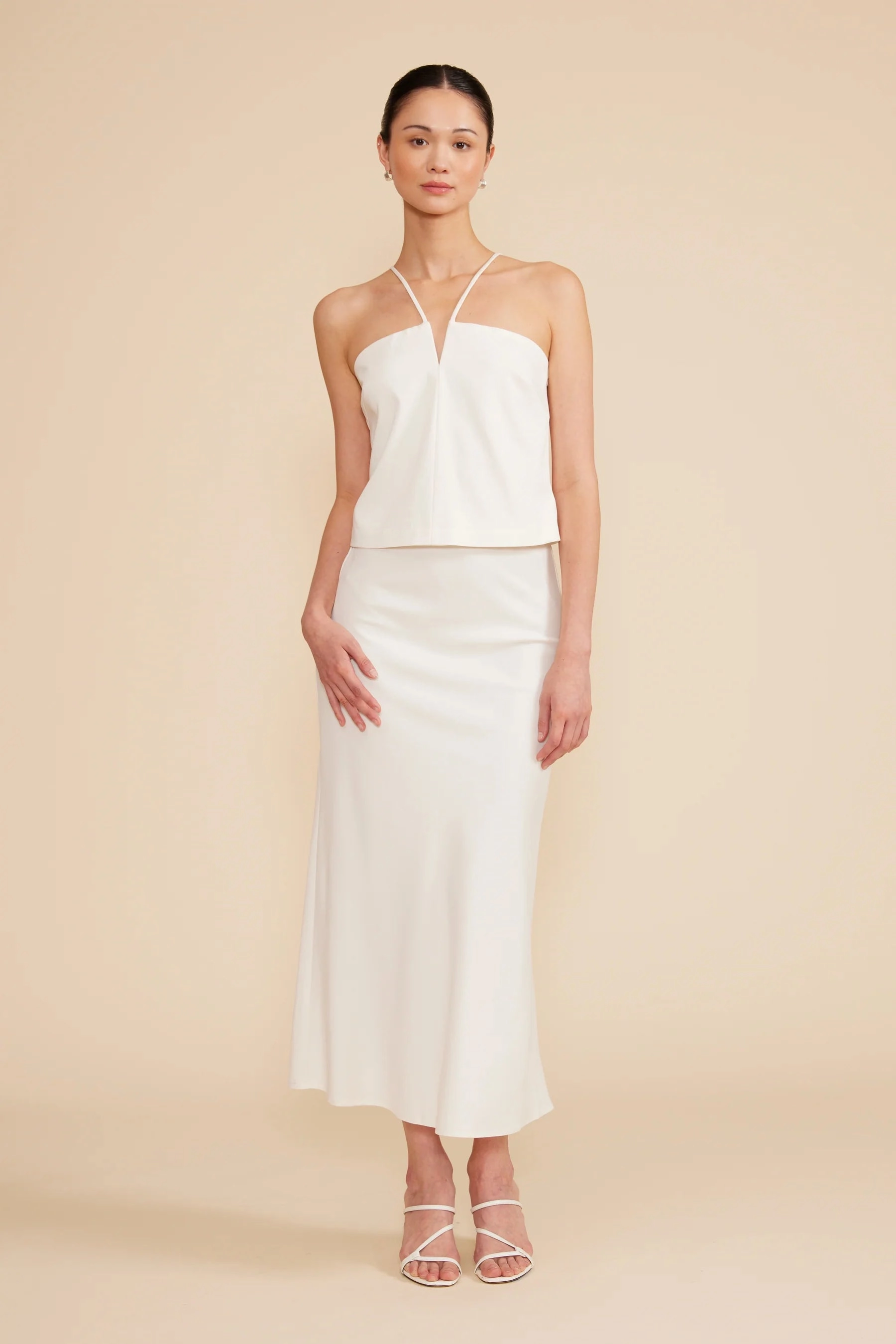 casual finish STASSI BIAS MAXI SKIRT