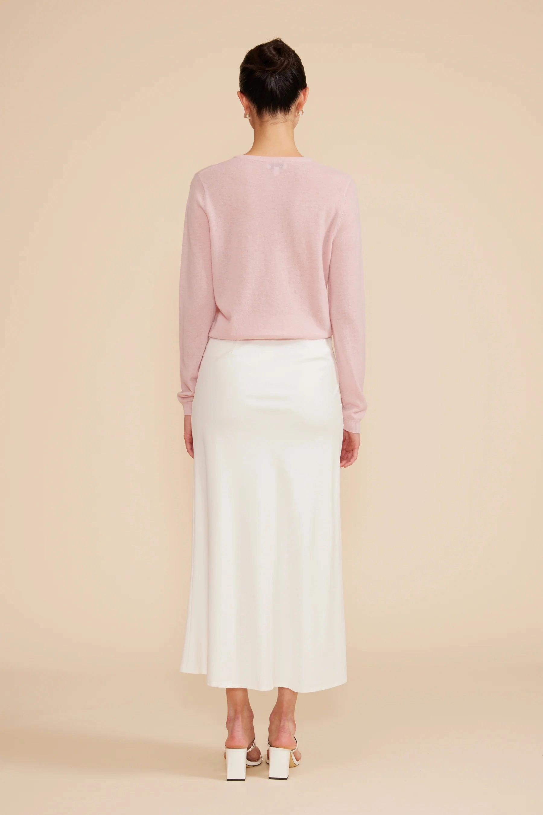 STASSI BIAS MAXI SKIRT Subtle Details High Waist