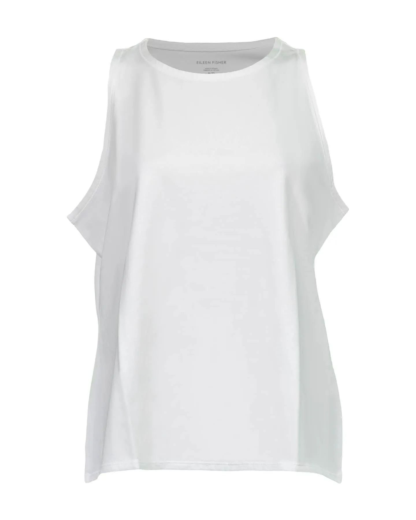 Eileen Fisher Cotton Jersey Round Neck Slim Tank