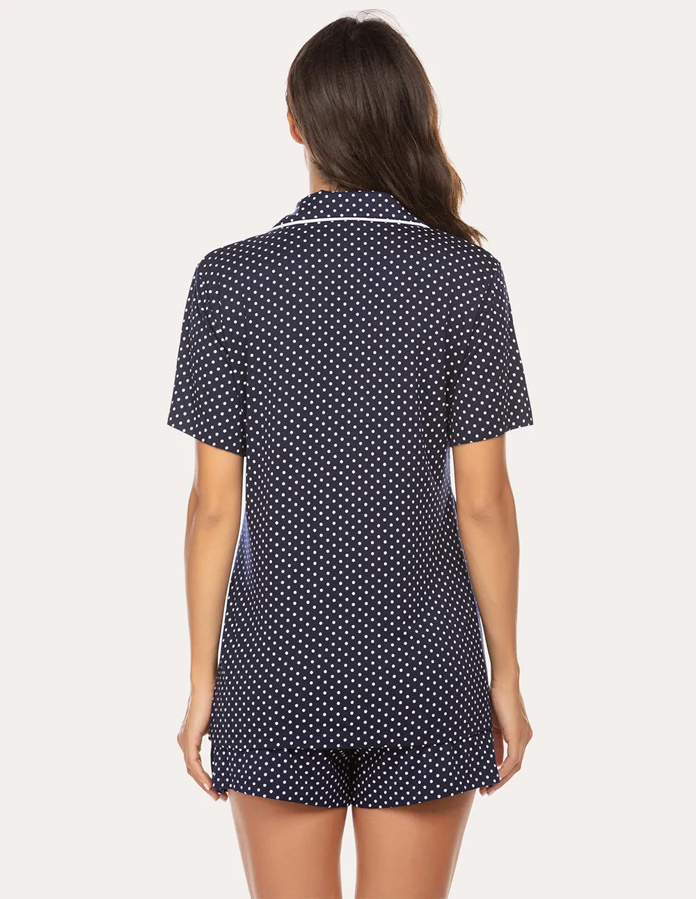 Ekouaer Polka Dot Plaid Pajama Set (US Only)