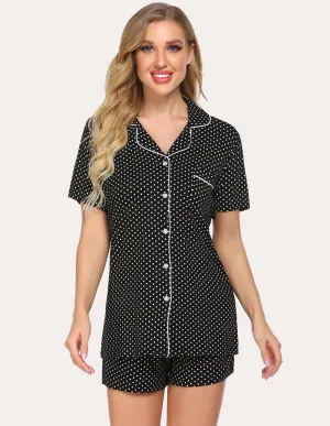 Ekouaer Polka Dot Plaid Pajama Set (US Only)