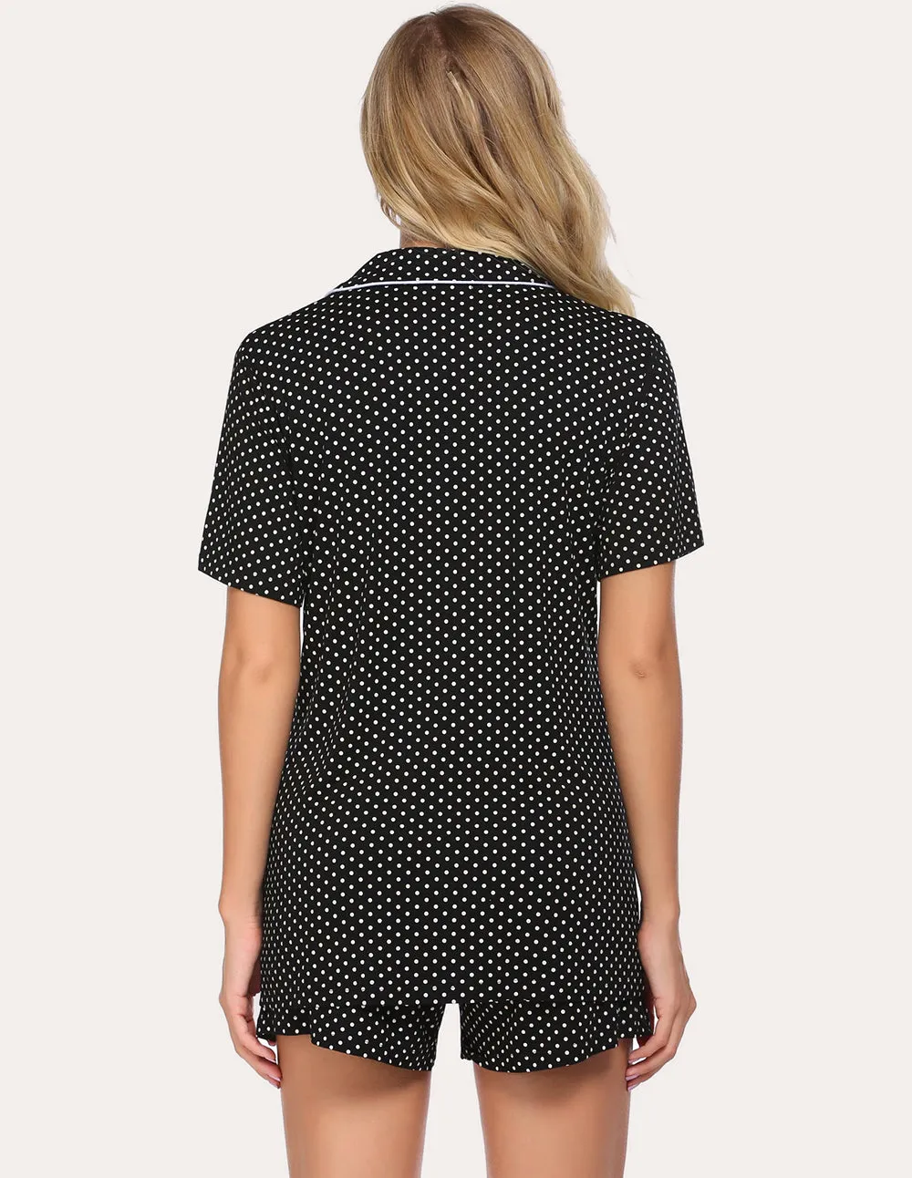 Ekouaer Polka Dot Plaid Pajama Set (US Only)