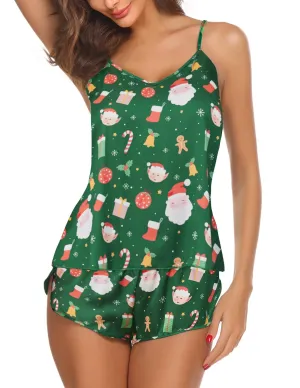 Ekouaer Silk Pjs for Women Satin Pajamas Set Lingerie Camisole Pajamas Cami Shorts Set Nightwear