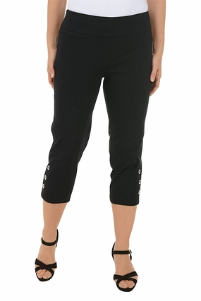 Day-to-Day Wear ExtendedSizeRange Petite Grommet Hem Pull-On Crop Pant