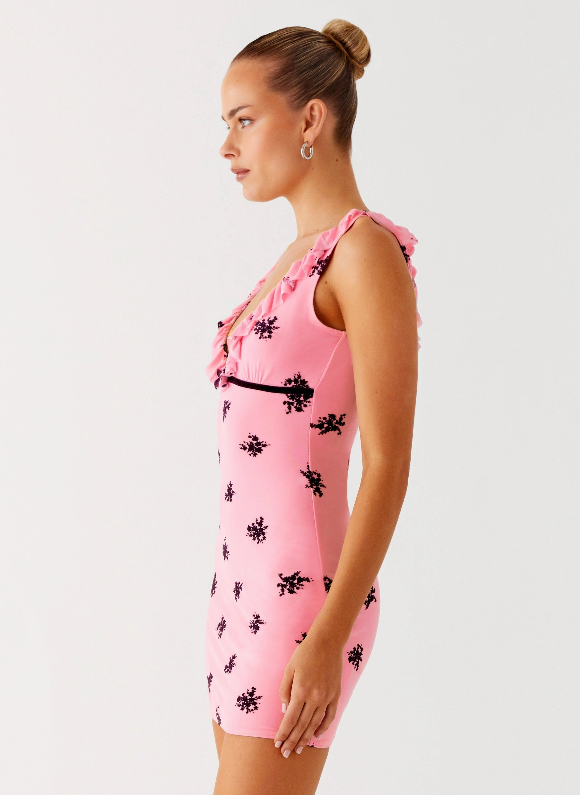 Travel-friendly Comfy Detail Milena Cami Mini Dress - Pink