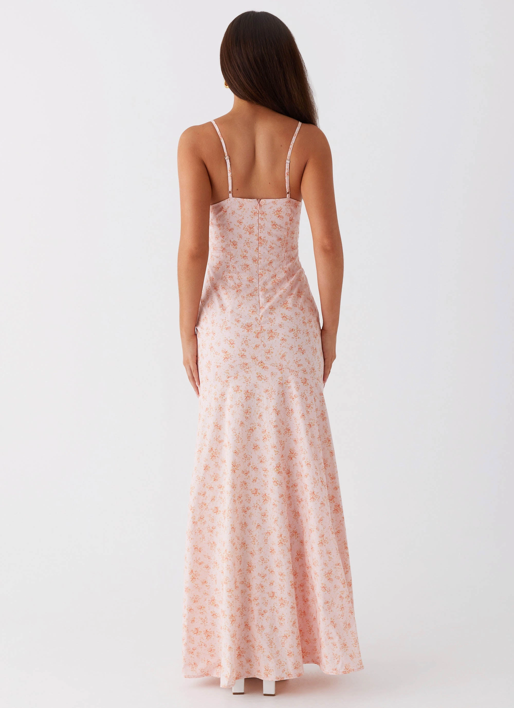Chill Design Britney Maxi Dress - Pink Ditsy Floral