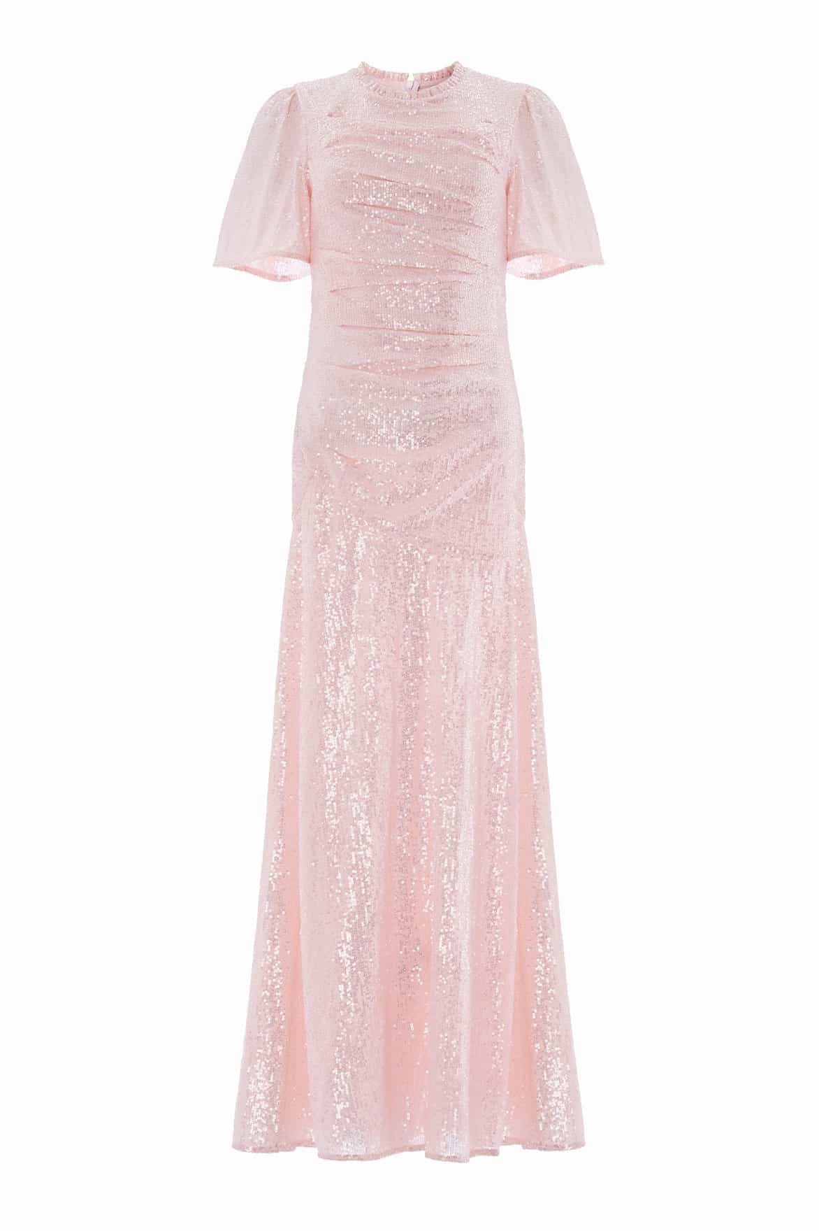 Fluid Fabric Valentina Round Neck Gown