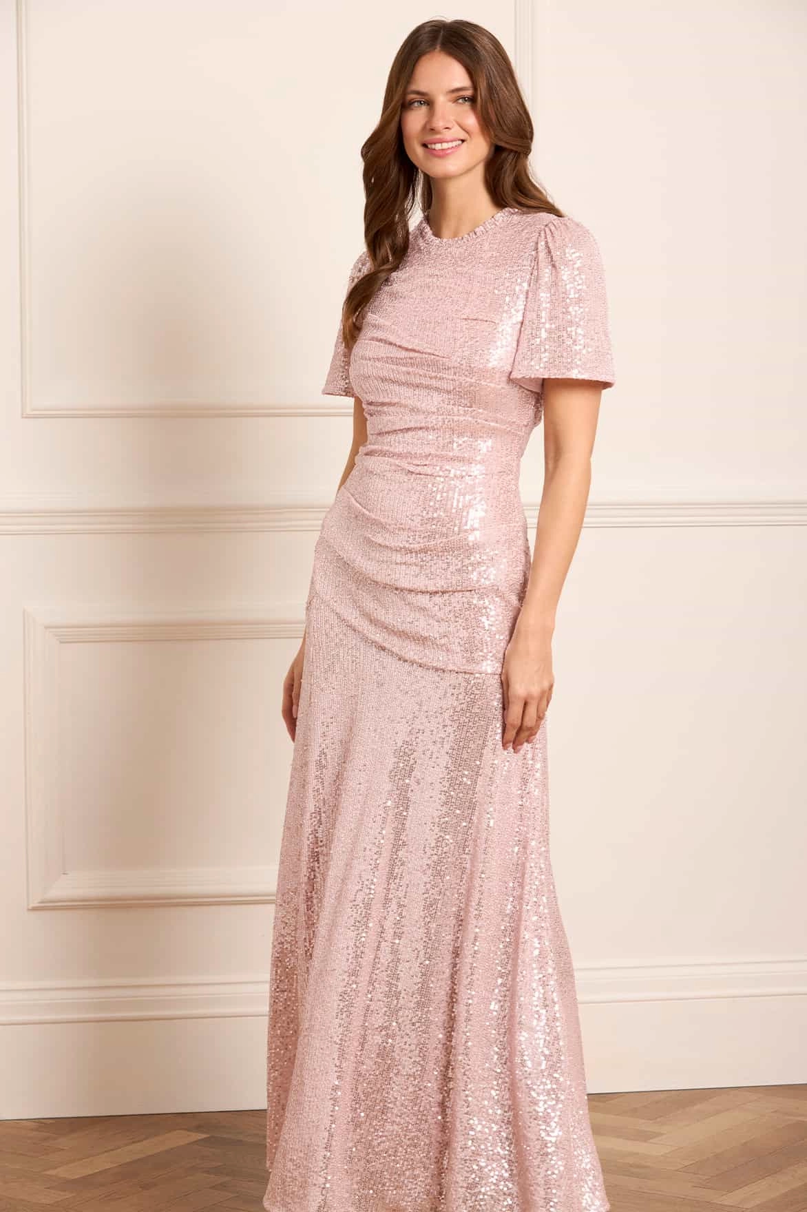 Fitted Mood Valentina Round Neck Gown