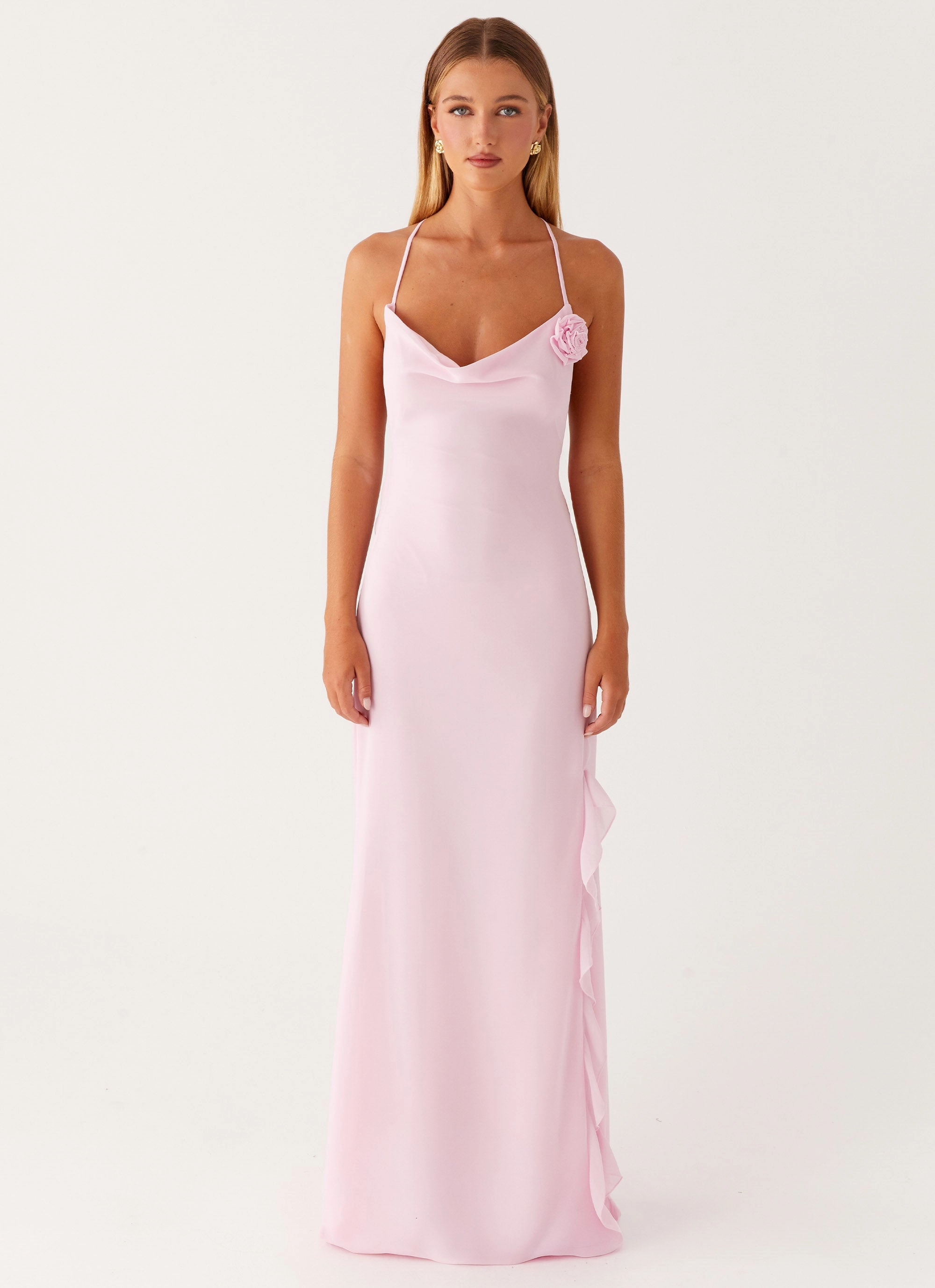 First Class Maxi Dress - Pink Warm-Layer