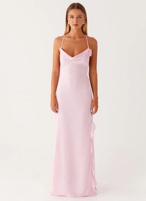First Class Maxi Dress - Pink Warm-Layer