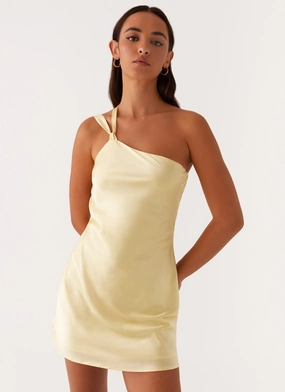 Lights Out Mini Dress - Yellow Soft Air