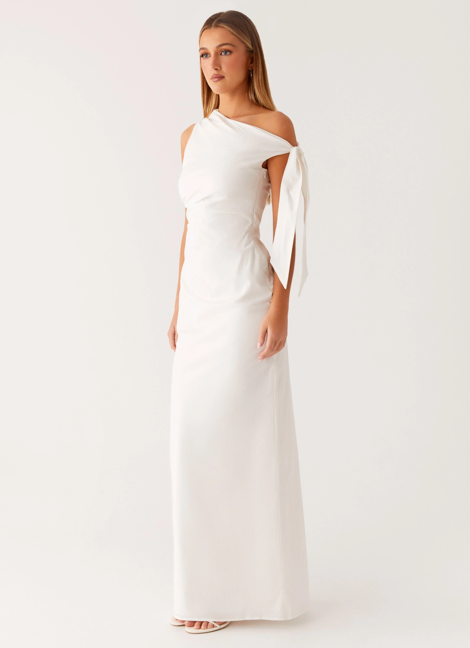 Marella Maxi Dress - Ivory Soft Glide Bare Glow