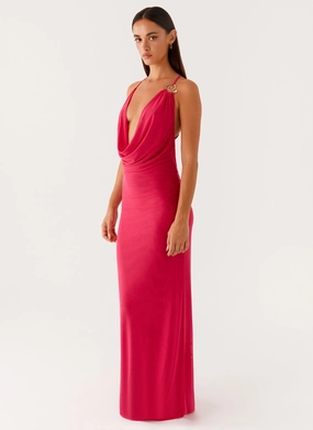 Timeless Layering Game Player Maxi Dress - Hot Pink