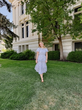 Vibrant patterned dress Hilary Dress