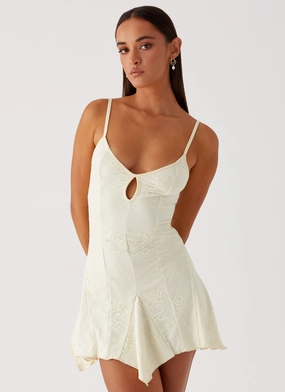 Charming Style Evening Glow Surry Mini Dress - Yellow