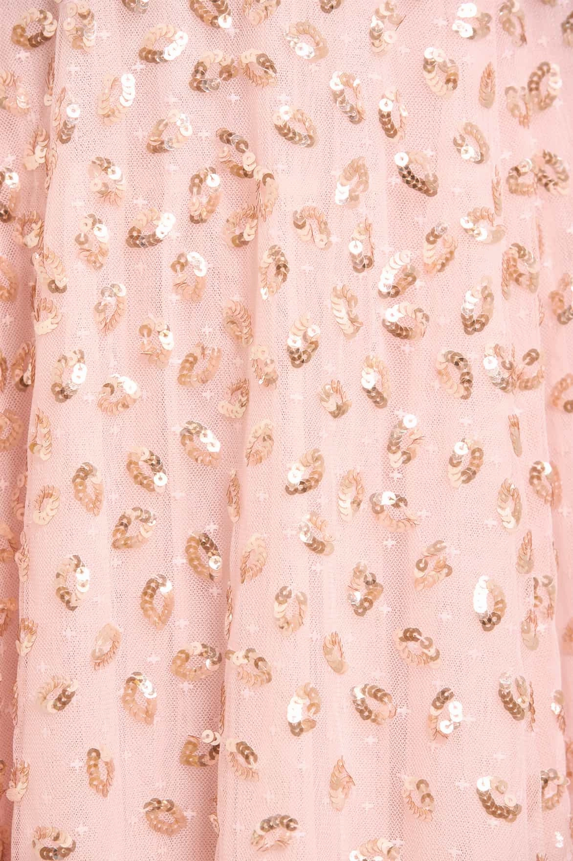 Chilly Comfort Wear Autumn Leaves Off-Shoulder Ballerina Dress