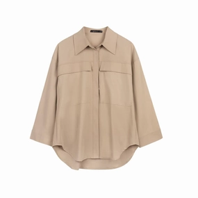 ruffle trim Cruz Set| Khaki [Final Sale]