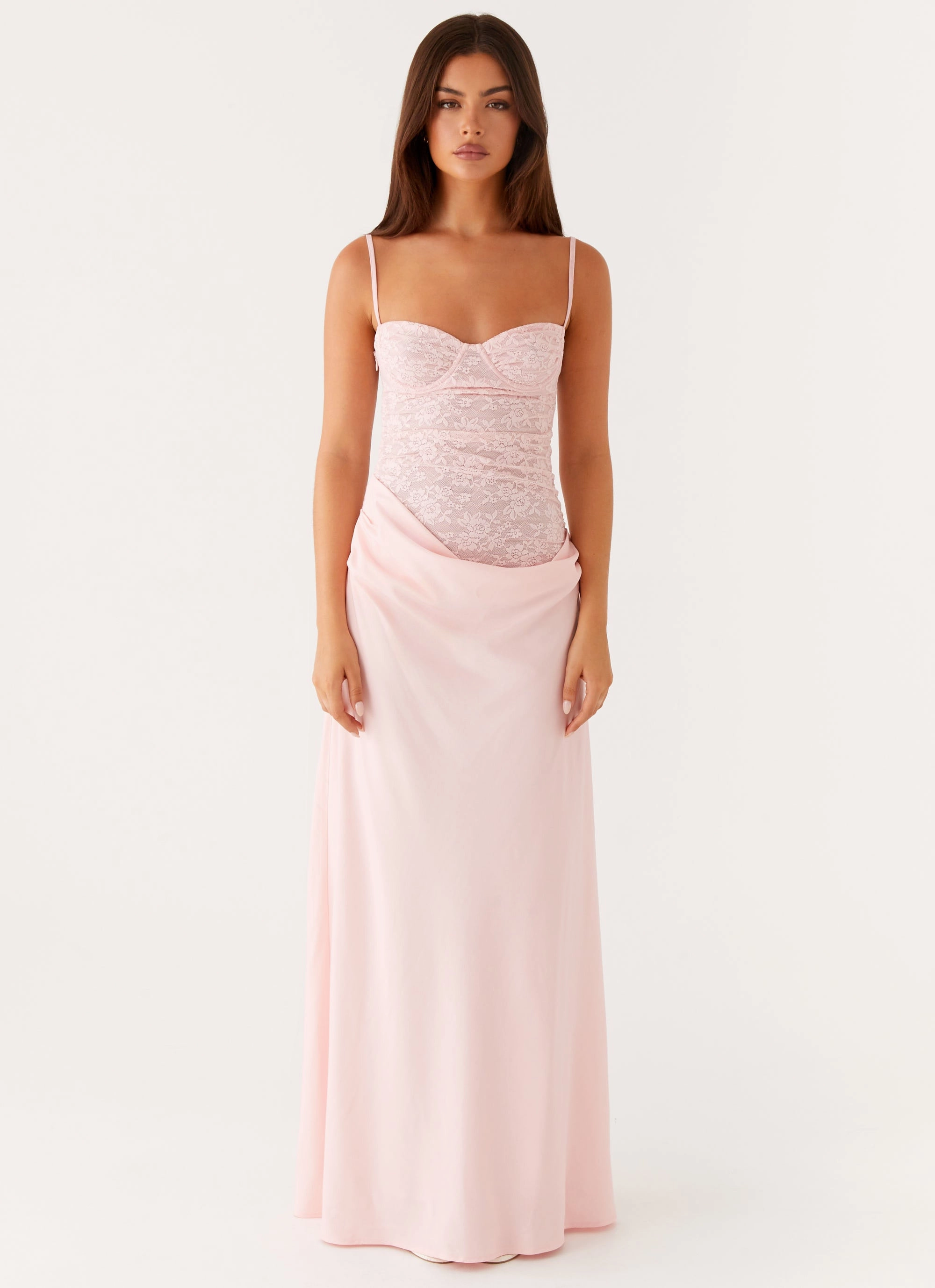 Romy Maxi Dress - Pink Body Safe Sheer Look