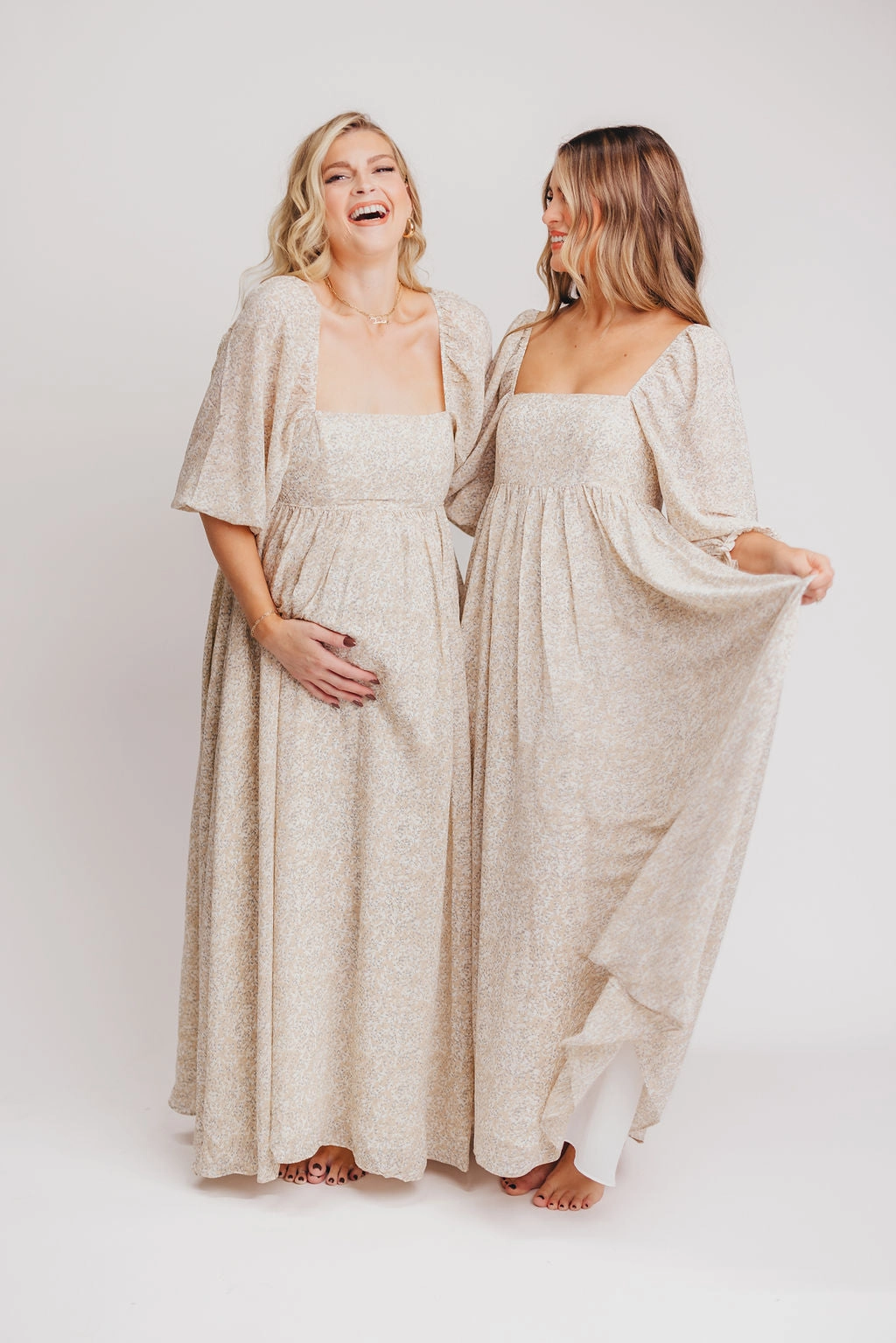 Mona 'Love Story' Maxi Dress - Bump Friendly and Inclusive Sizing (S-3XL) Trendy wrap gown Dressy Yet Comfortable