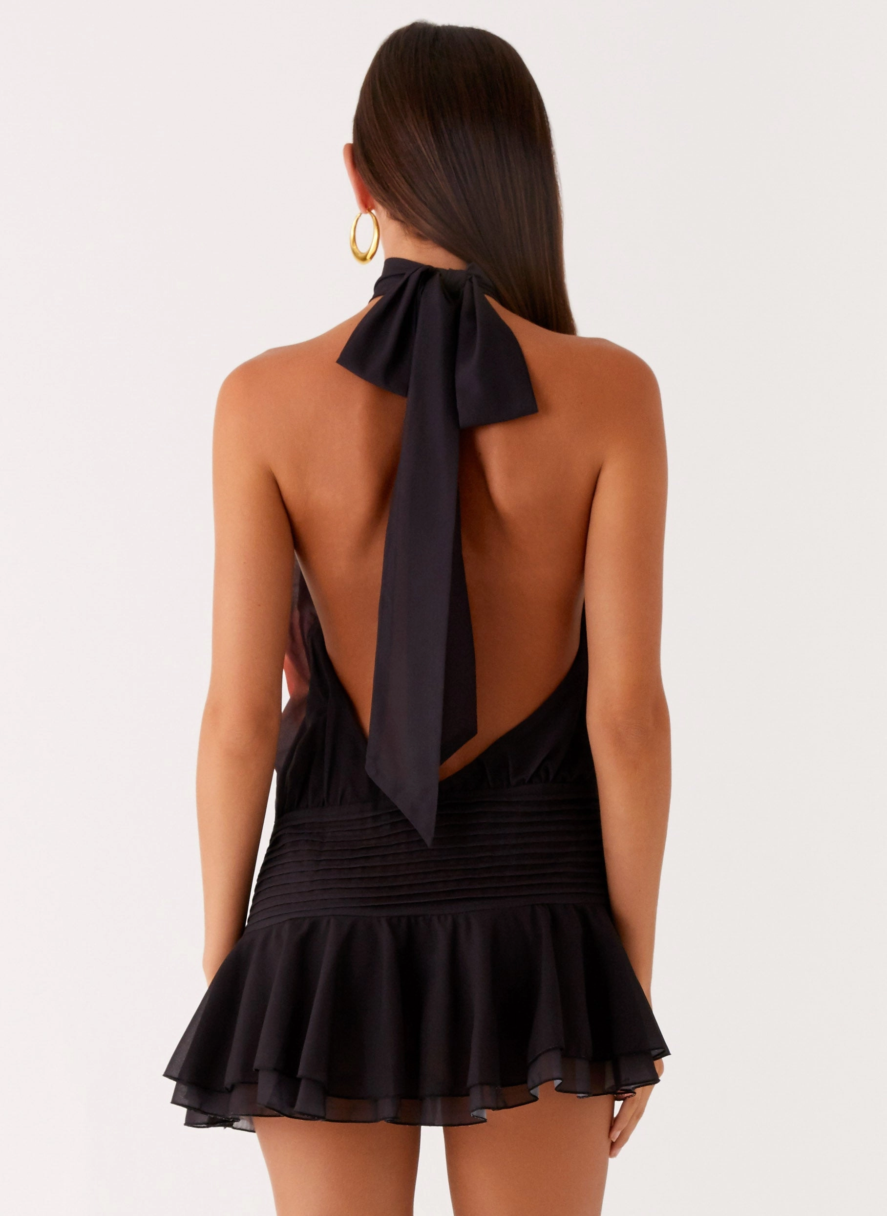 Willow Chiffon Mini Dress - Moody Floral Premium Material