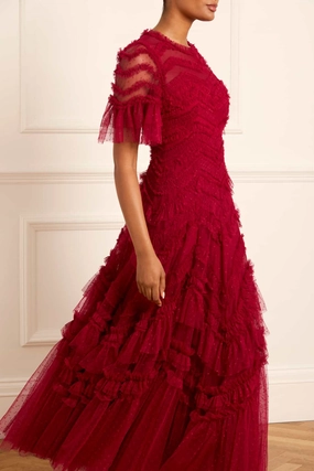 Fresh Energy Trendy Layer Elia Short Sleeve Gown