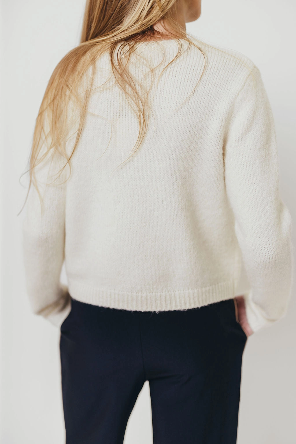 AntiSlipGrip Elizabeth Cardigan Top in Ivory