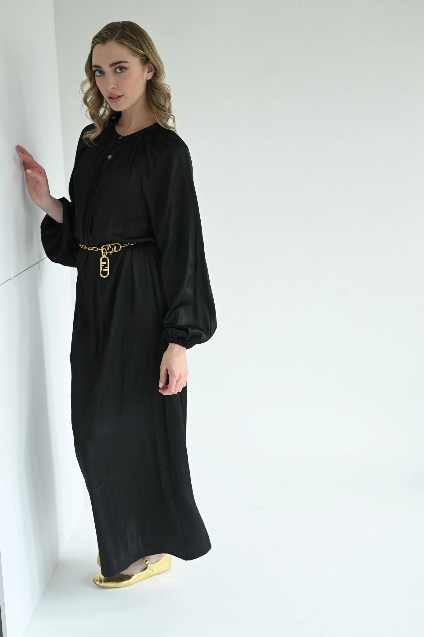 Ella Maxi Dress - Black Elegant Layering