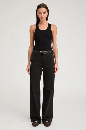 Wrinkle Resistant Finish Ella Vintage Wide Leg Denim