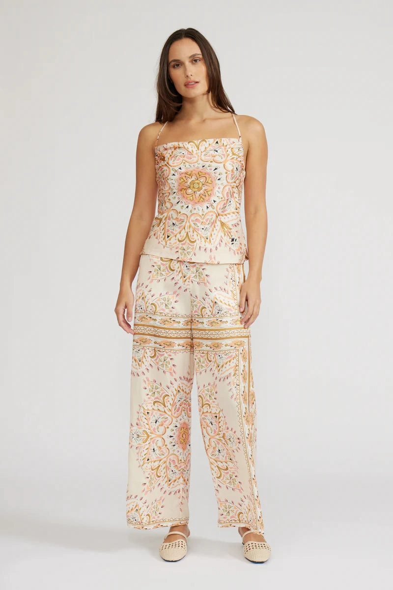 Stretch Support Fit Comfort Control ELLEN PAISLEY WIDE-LEG PANTS