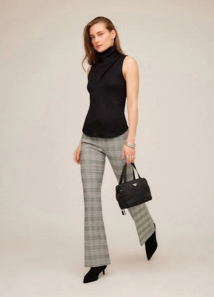 Ellie Bootcut Pants in Plaid Flexible Seam