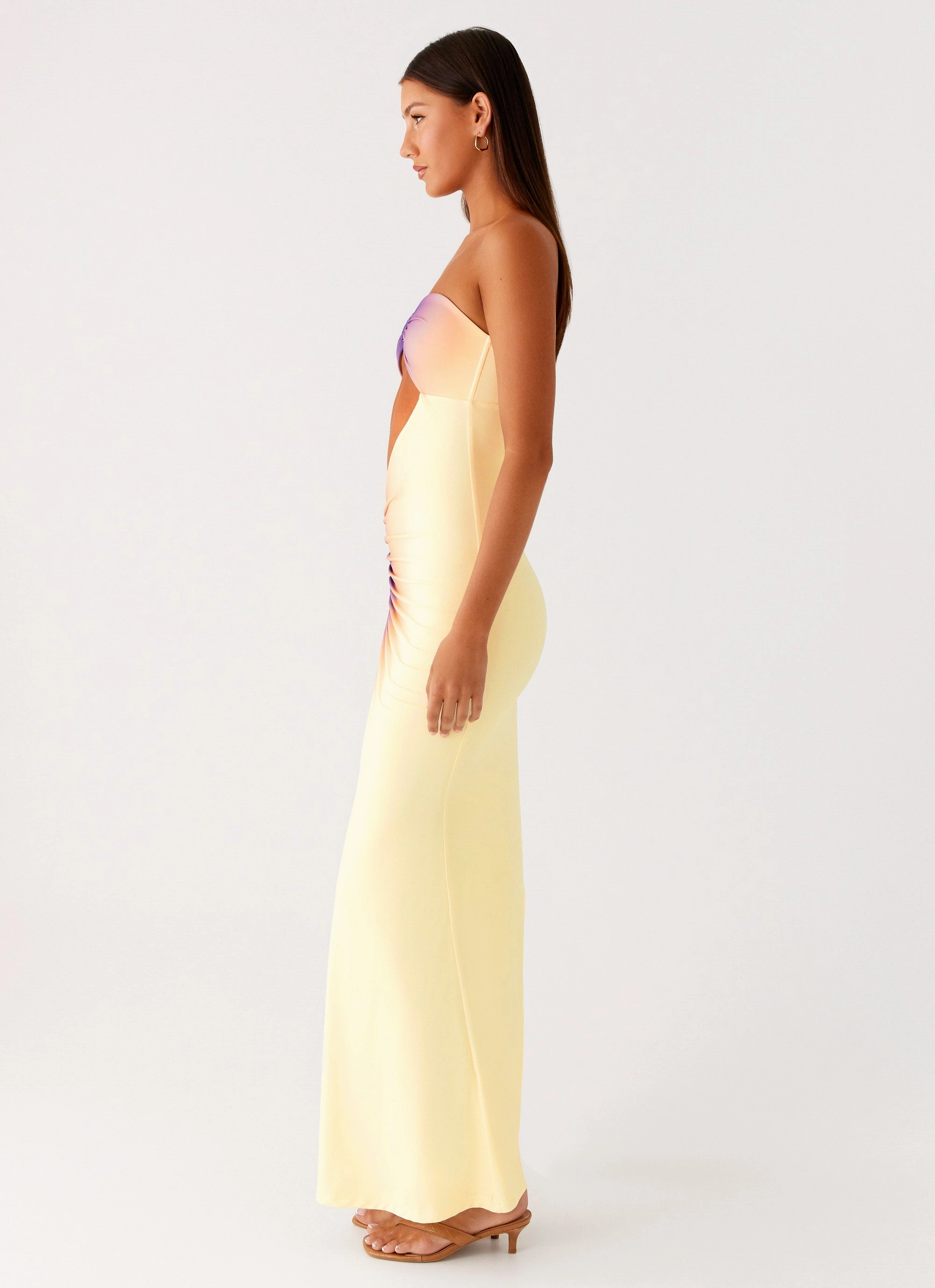 Ellisah Ombre Maxi Dress - Sunrise Ombre velvet feel