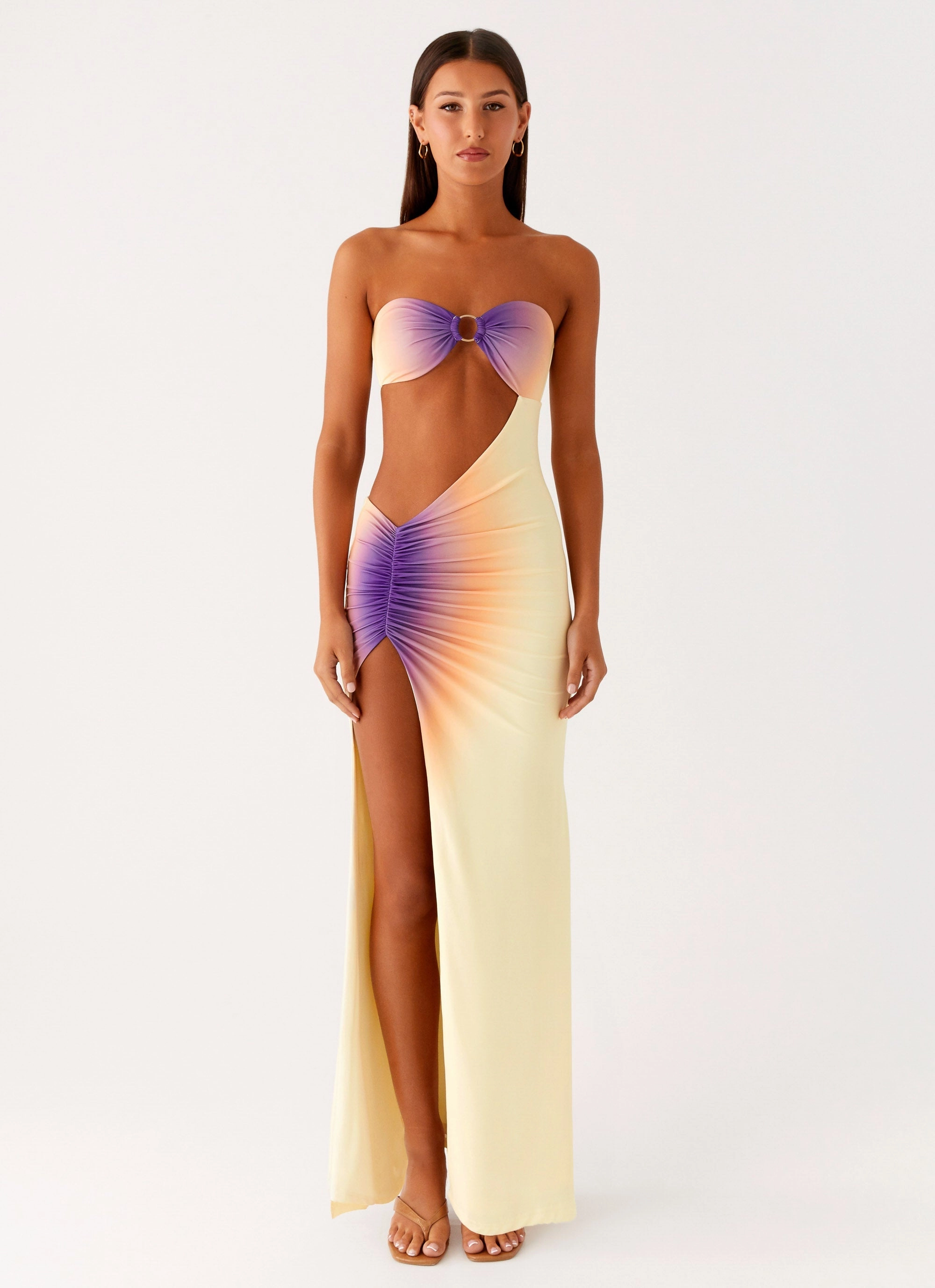 Texture Flow Ellisah Ombre Maxi Dress - Sunrise Ombre