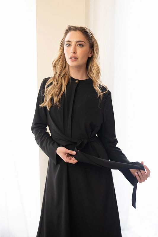 Eloise Noir Dress Chic Waist