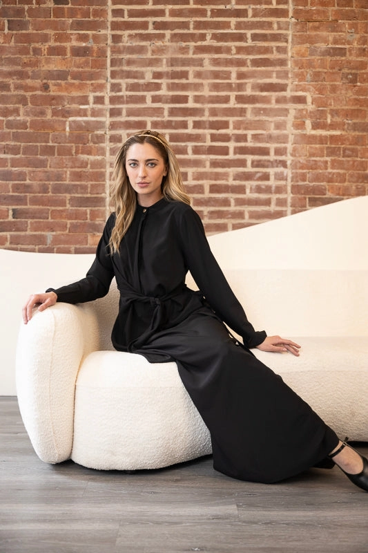 Eloise Noir Dress Influencer-Style