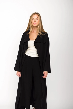 Elsa Sweater Coat in Black *Final-Sale* NoiseReduciting Zipper Tactile Soft Texture