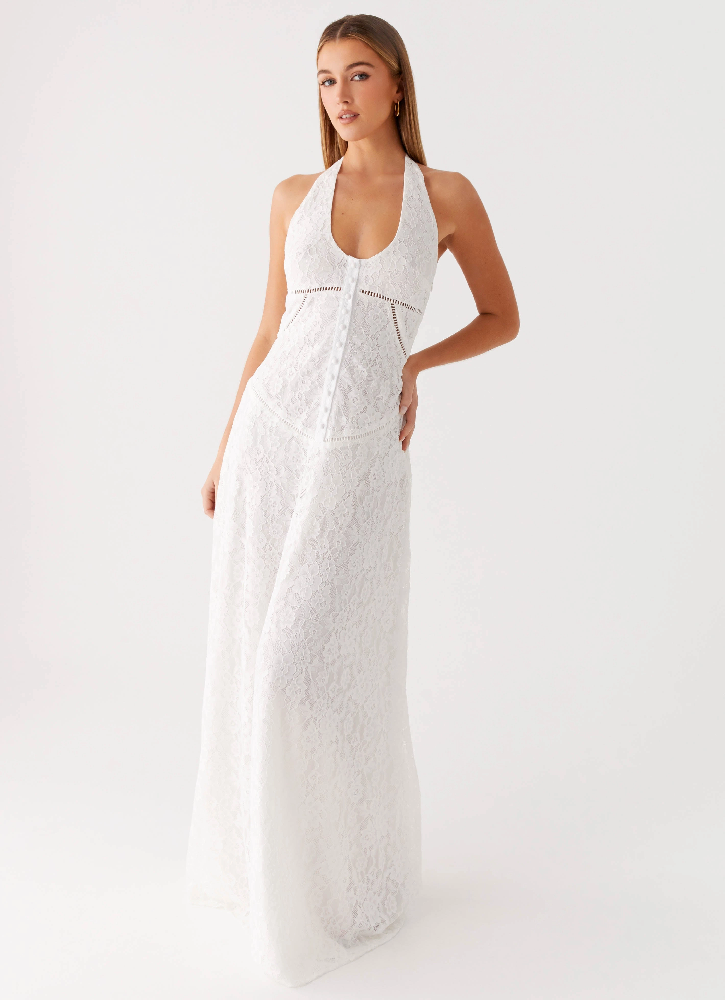 Ember Valley Maxi Dress - Ivory Photo Light Classic knee-length dress