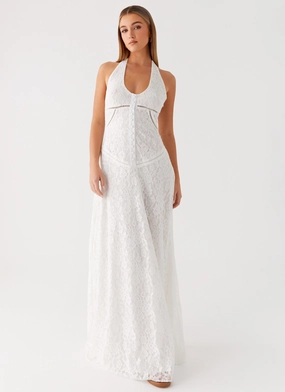 Hip-Flattering Ember Valley Maxi Dress - Ivory