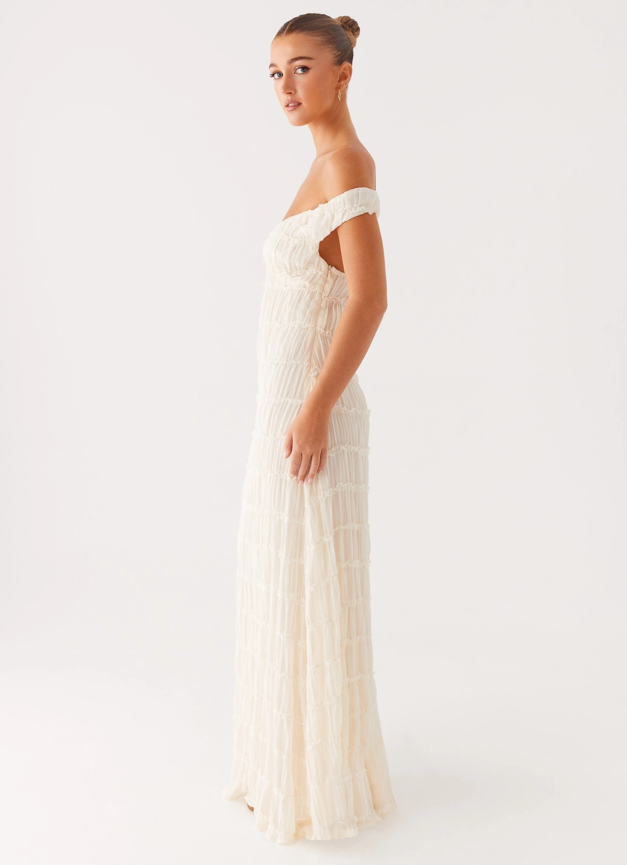 Embrace Maxi Dress - Ivory Smart Comfort StretchableKnit