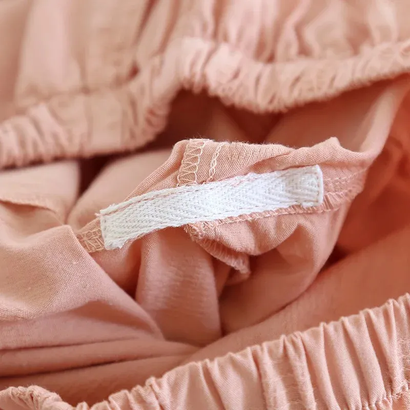 Embroidered Cotton Pajamas Floral Sleepwear for Women
