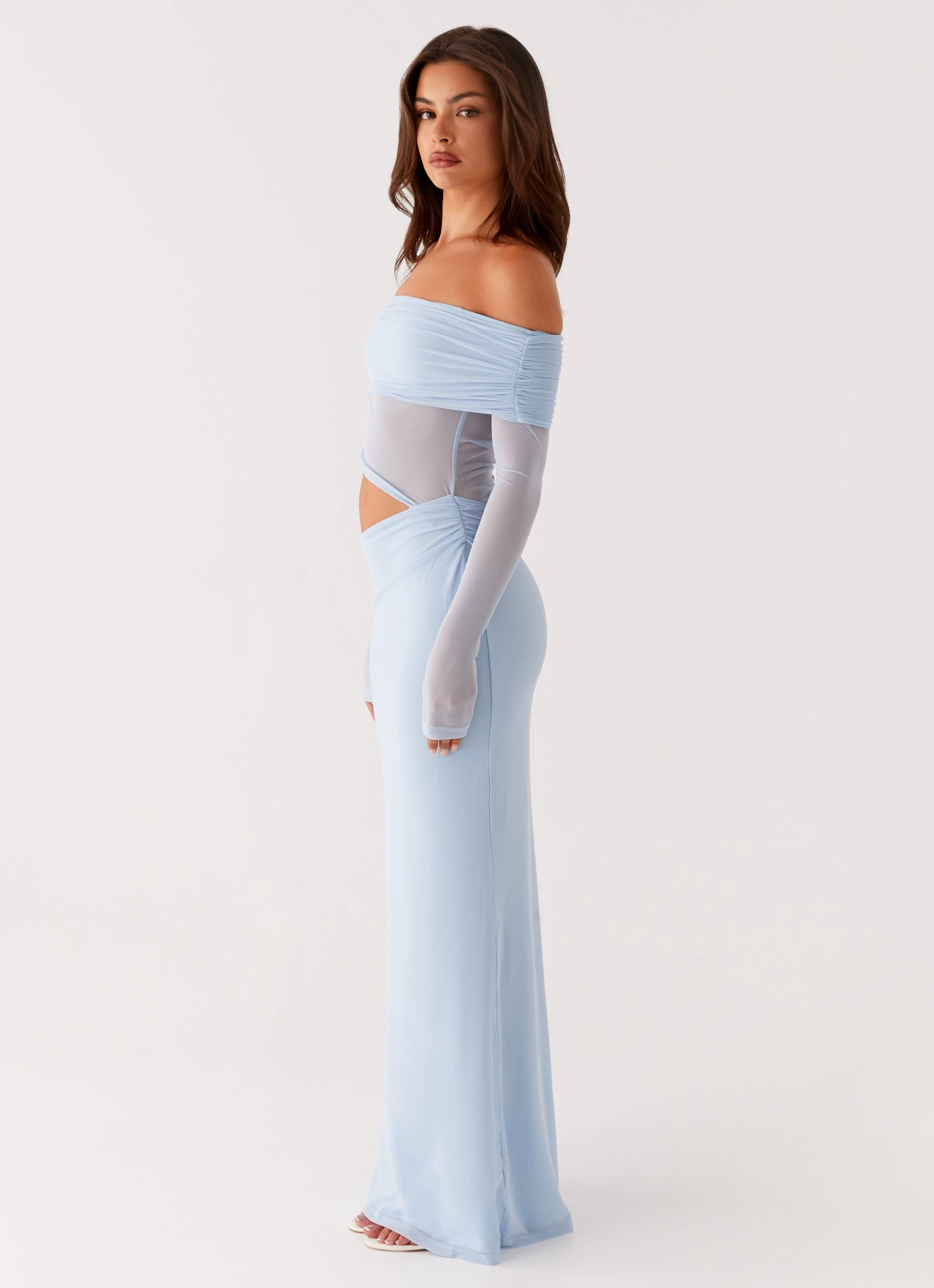 Emery Maxi Dress - Blue Semi Formal BreathableLining