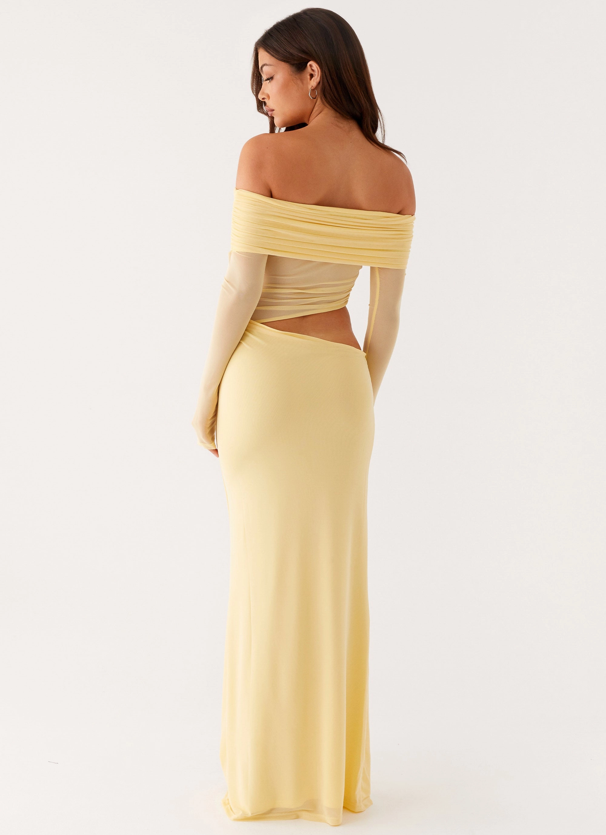 Emery Maxi Dress - Yellow Sleeve Light Sleek Appearance