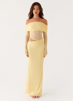 Emery Maxi Dress - Yellow Fashionable Look