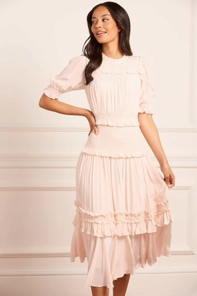 Emilia Crepe Ballerina Dress Fresh Tones Soft Design