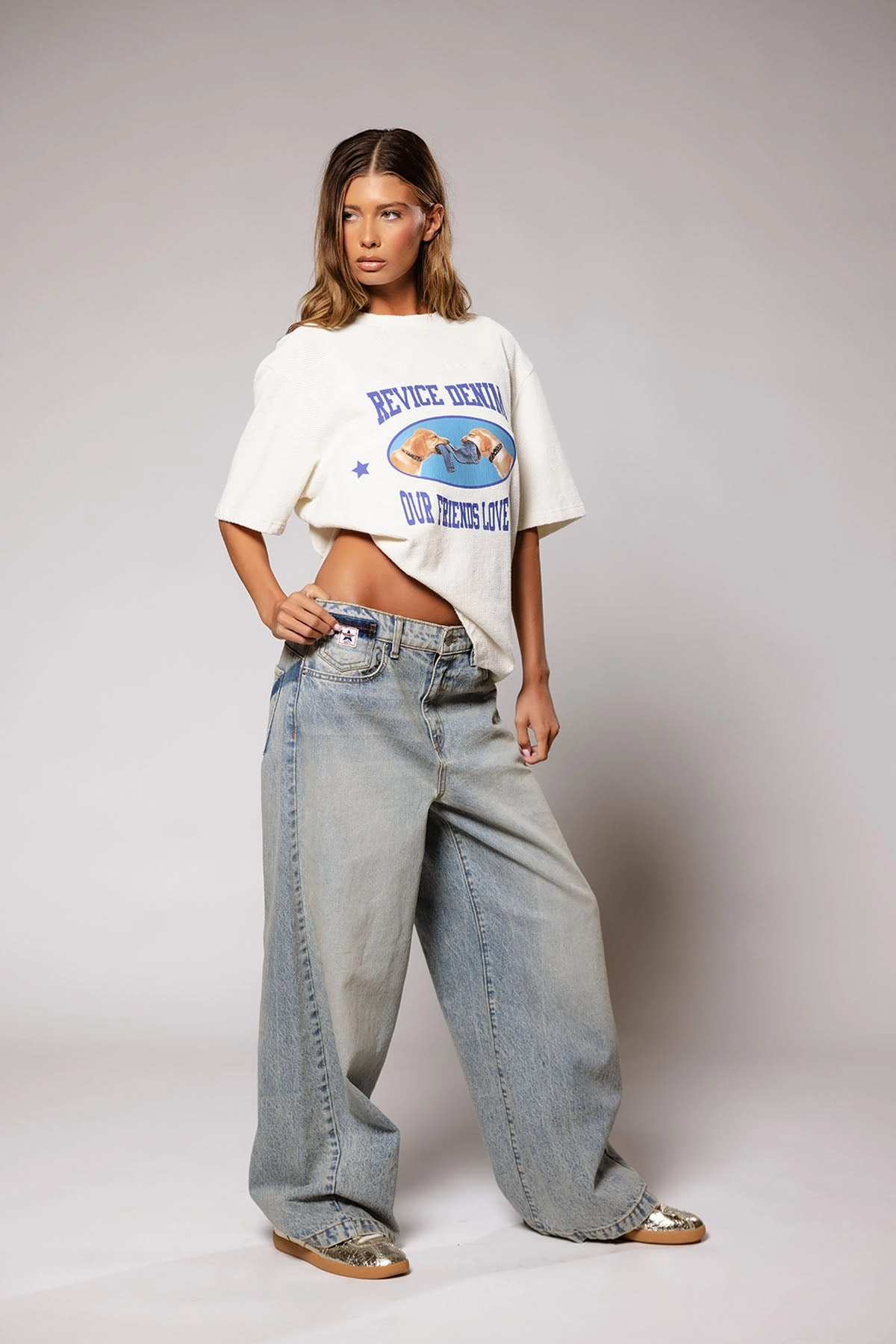 Mesh Panel Empire Jean / Mist