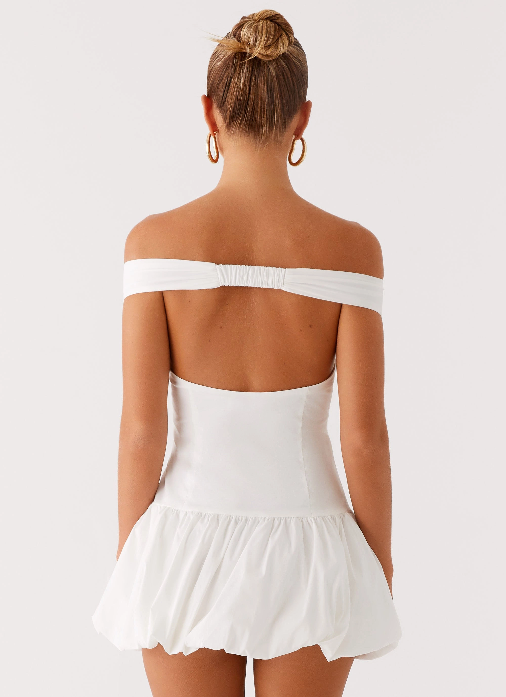 Semi Fit Endless Romance Off Shoulder Mini Dress - White