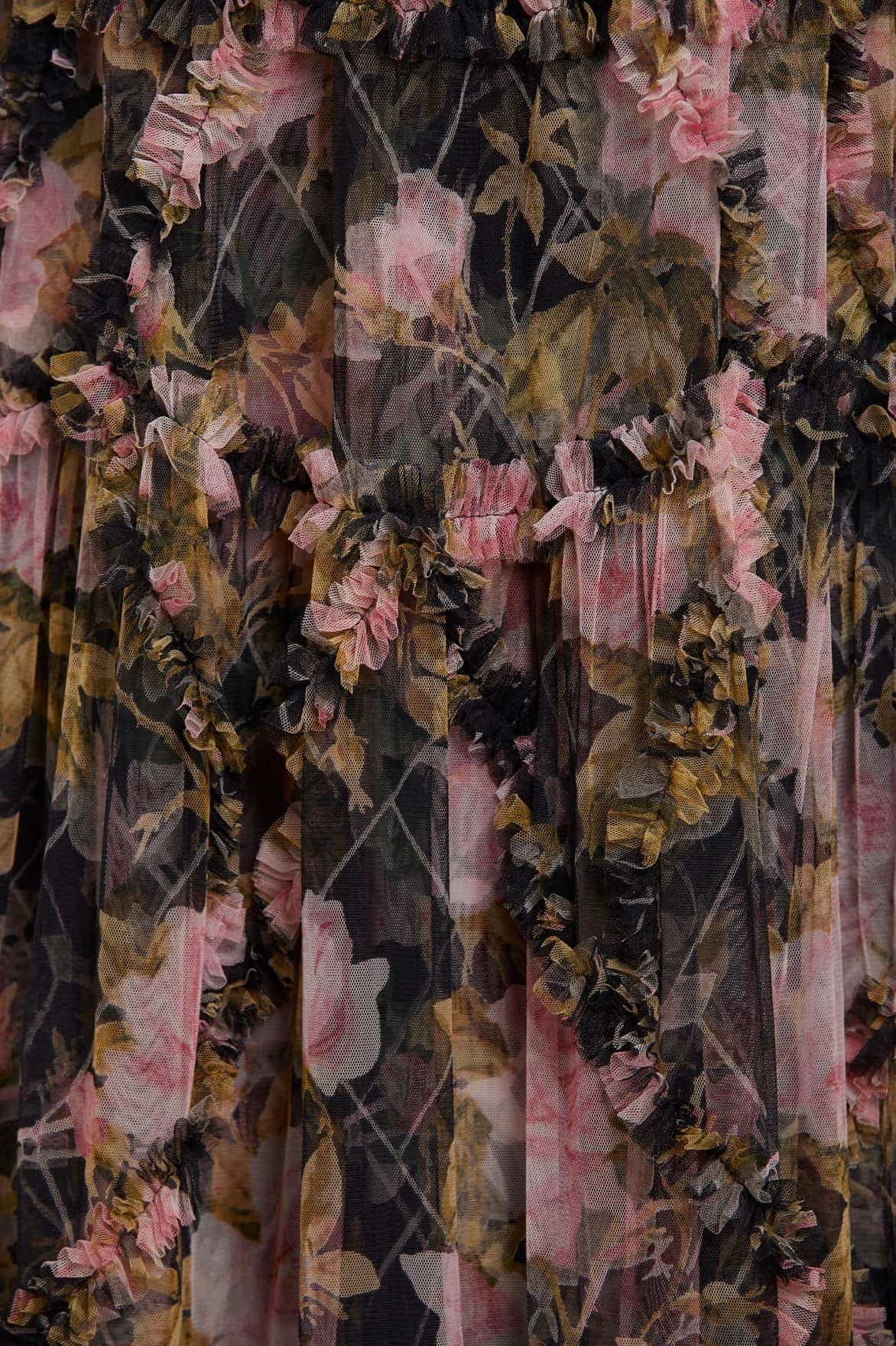Relax Feel English Rose Diamond Ruffle Gown