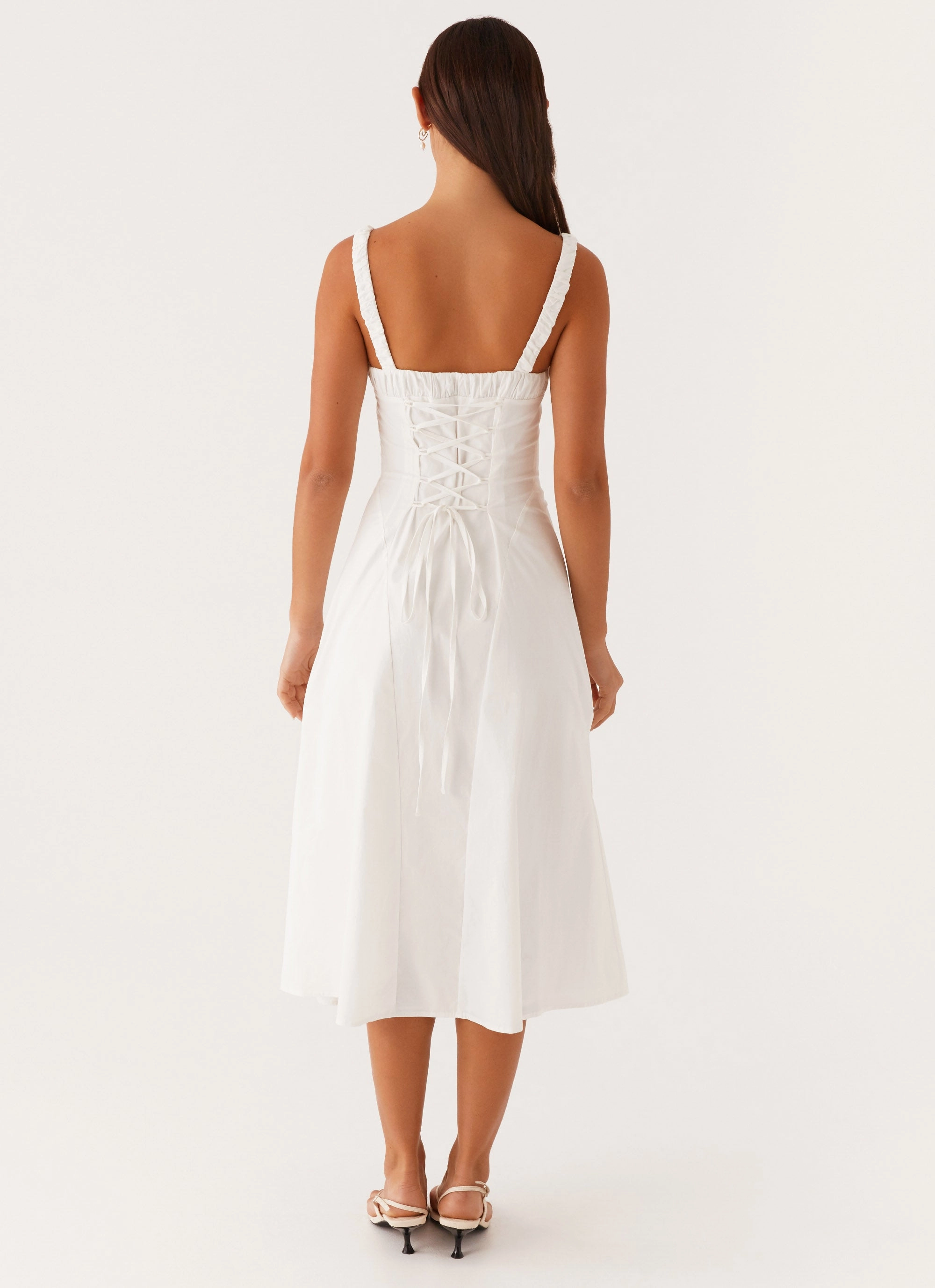 Subtle Flex Dreamy Layers Enola Midi Dress - White