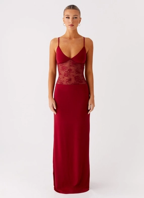 Envy Maxi Dress - Maroon Balanced Tones