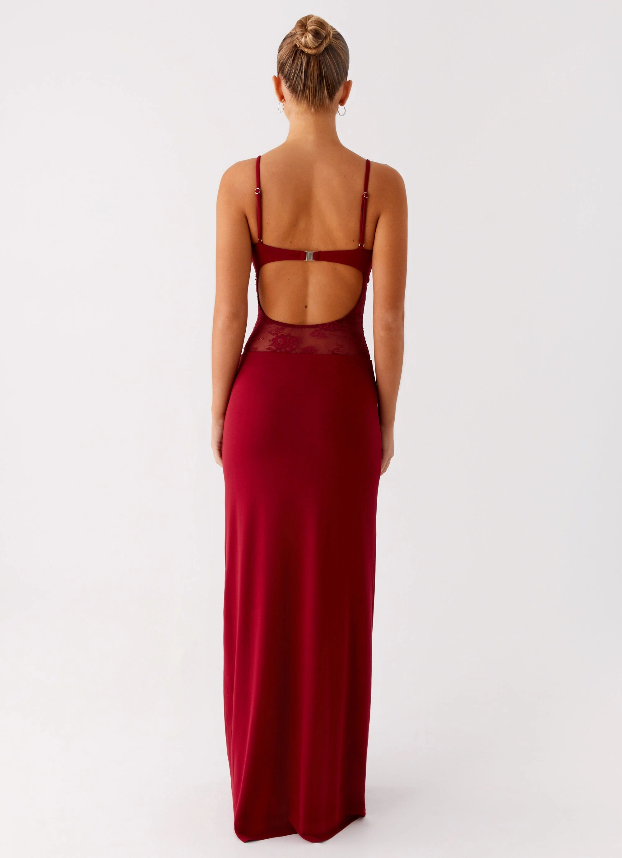 Envy Maxi Dress - Maroon Peach Tone